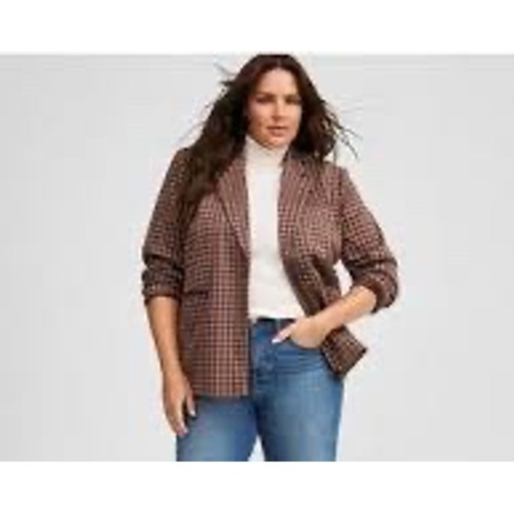 NWT Torrid 1X Jacquard Double Knit Blazer 1 Button 42935230 Dark Academia Office